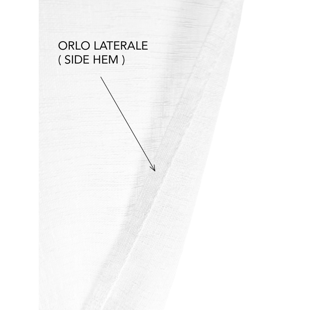 Pair of SIMPLY White Glass Curtains – Semi-transparent Bouclé Polyester