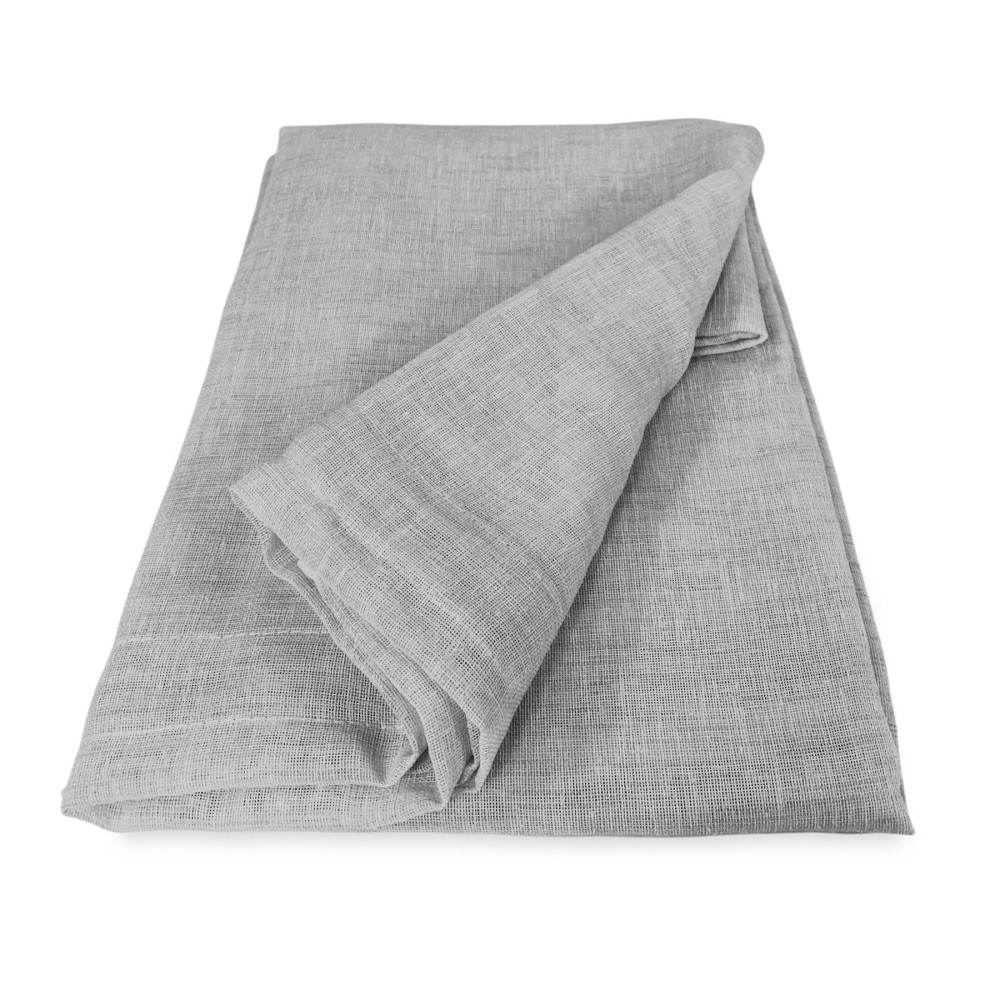 Paire de rideaux en verre gris SIMPLY – Polyester bouclé semi-transparent