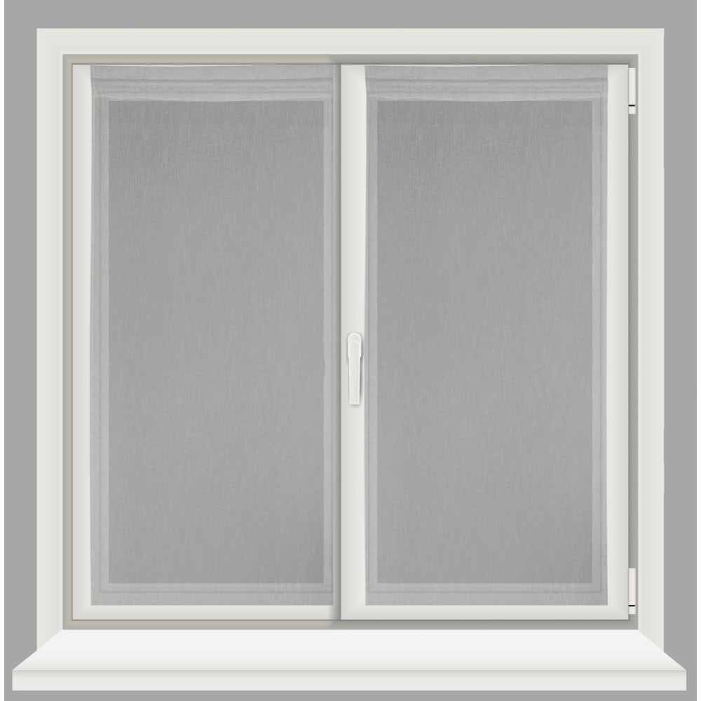Paire de rideaux en verre gris SIMPLY – Polyester bouclé semi-transparent