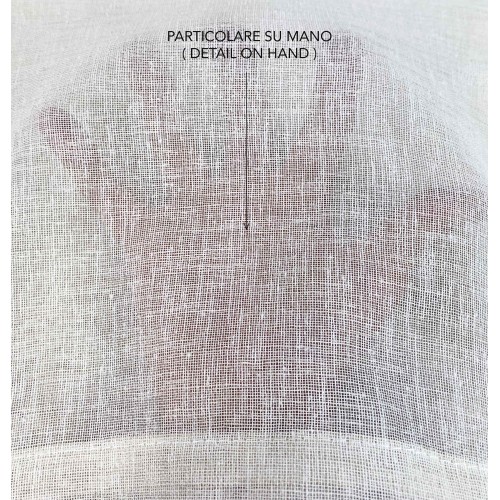Paire de rideaux en verre SIMPLY Beige – Polyester Bouclè semi-transparent