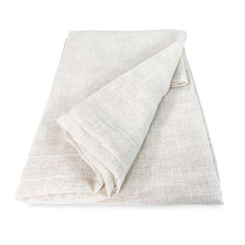 Paire de rideaux en verre SIMPLY Beige – Polyester Bouclè semi-transparent