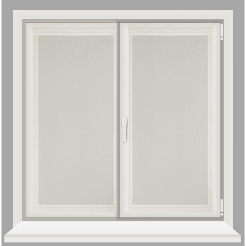 Coppia Tendine Vetro SIMPLY Beige – Poliestere Bouclè Semitrasparente