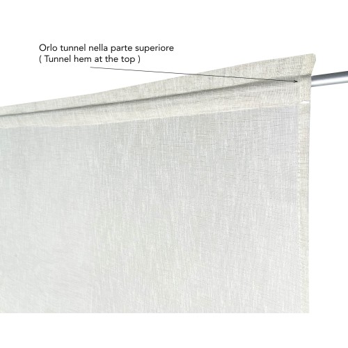 Paar SIMPLY Beige Glasvorhänge – Halbtransparentes Bouclè Polyester