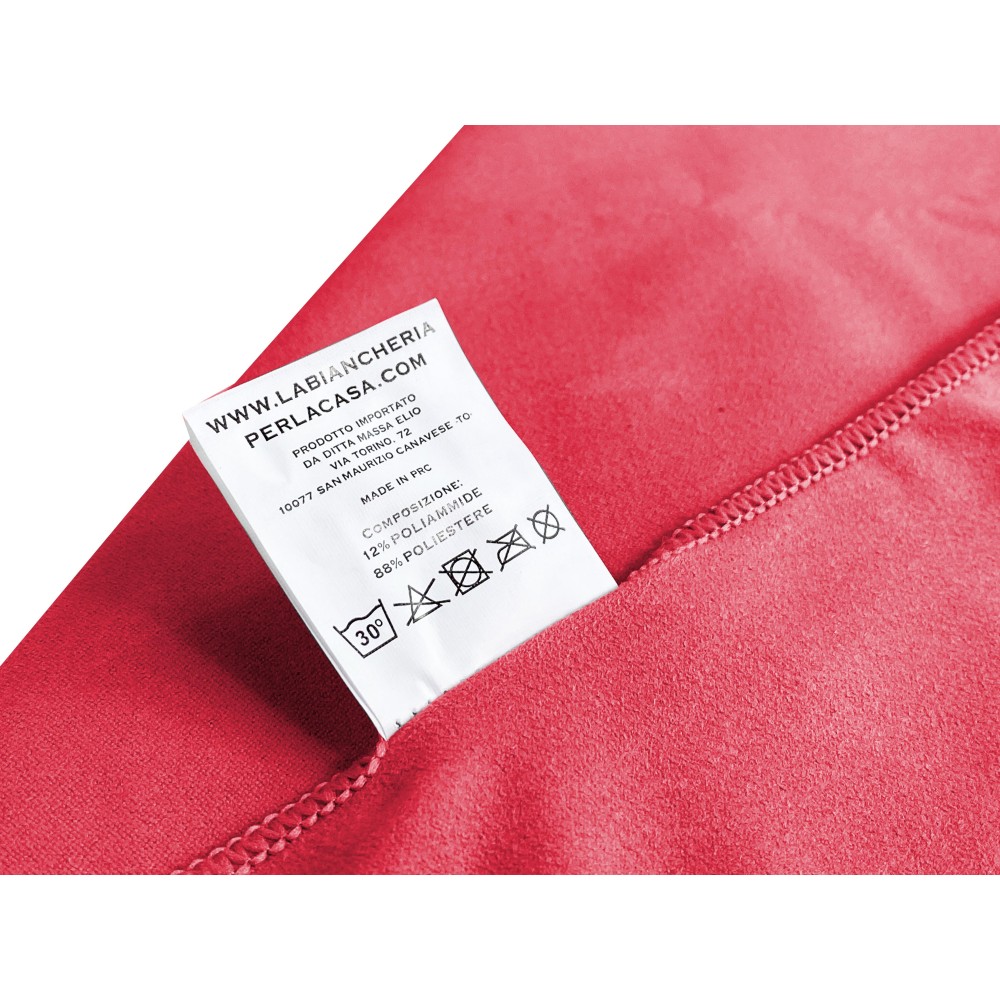 SET asciugamani MICROFIBRA  ROSSO 1+1 Viso e Ospite