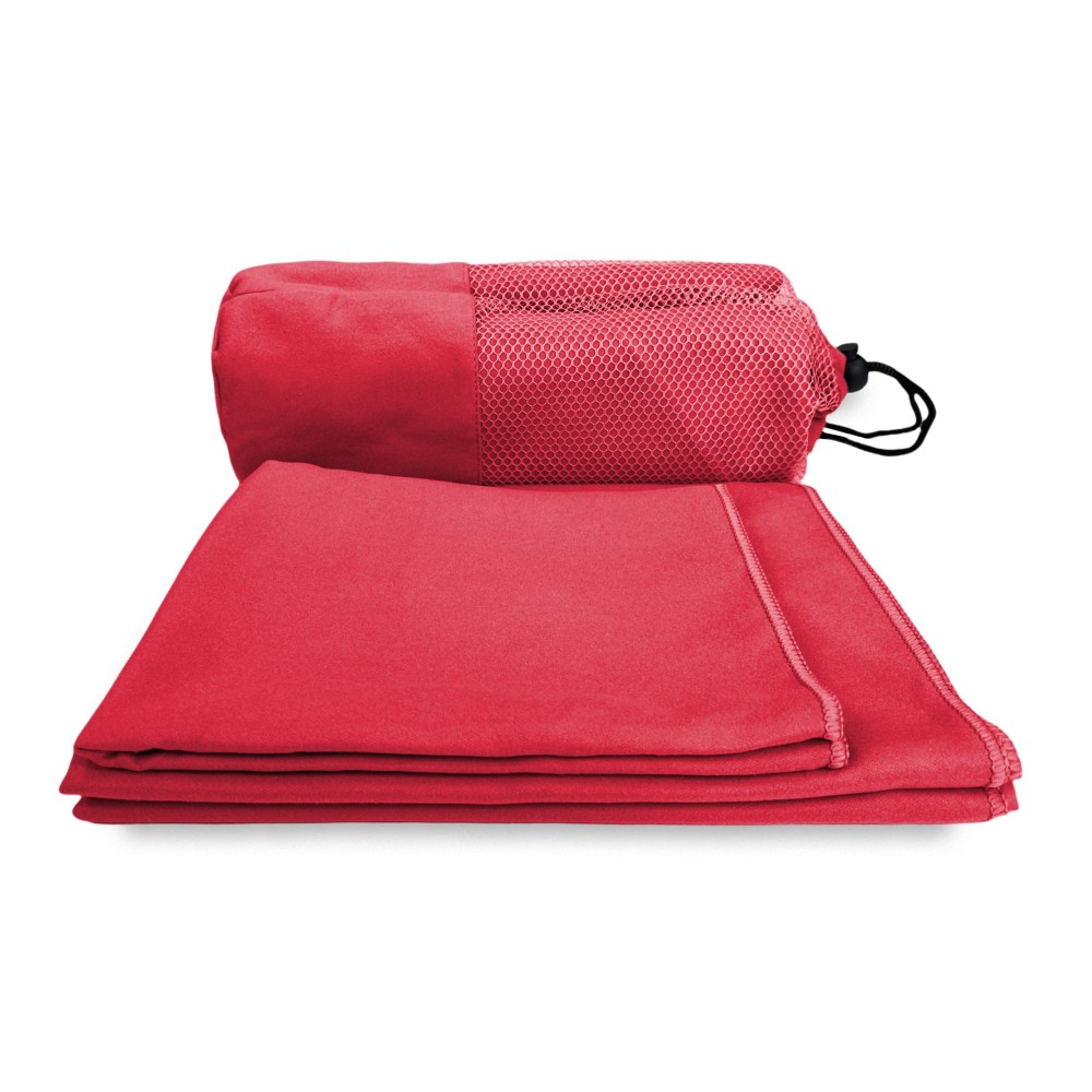 SET DE TOALLAS MICROFIBRA ROJA 1+1 Rostro e Invitado