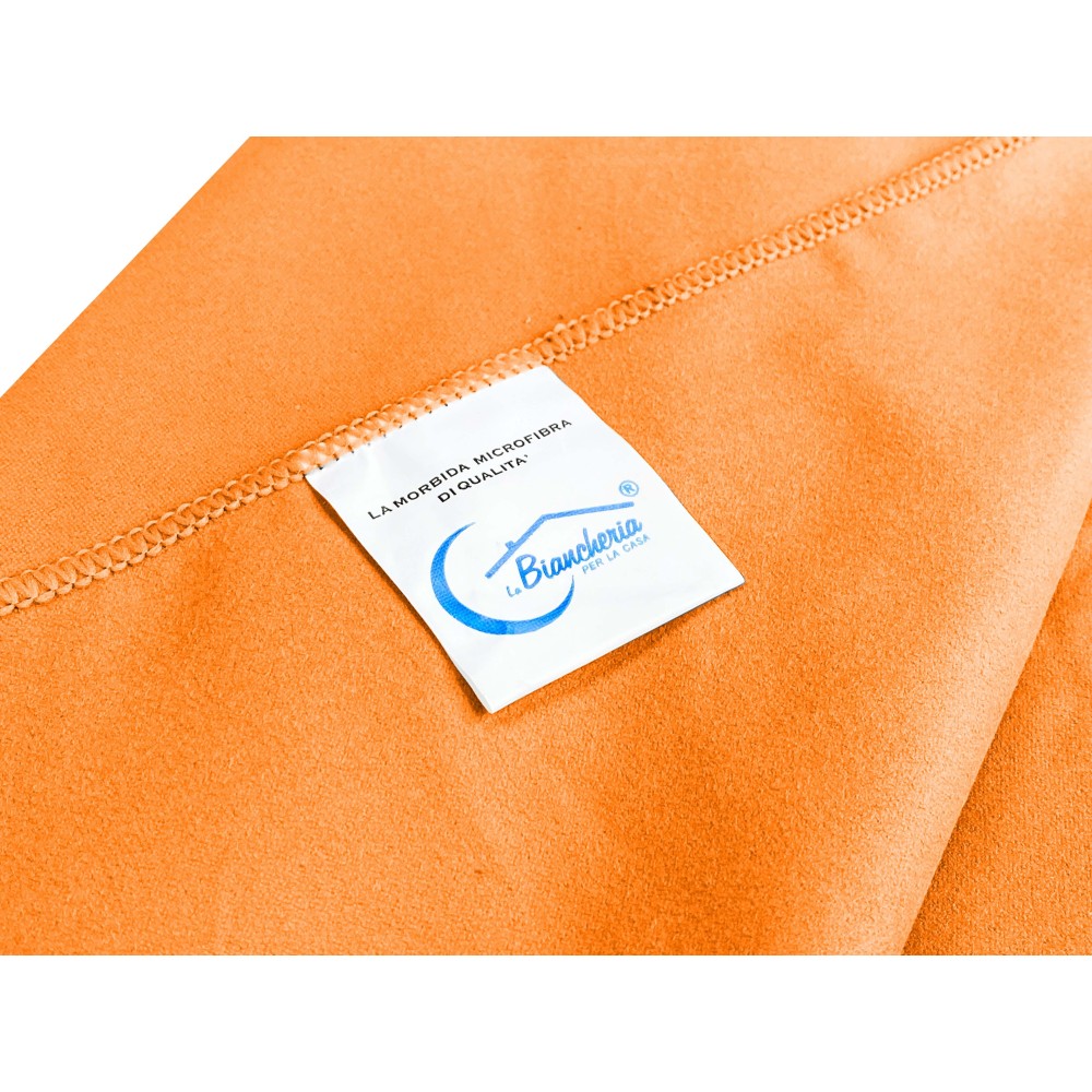 ORANGE MIKROFASER Handtuch SET 1+1 Gesicht und Gast