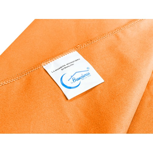 ORANGE MIKROFASER Handtuch SET 1+1 Gesicht und Gast