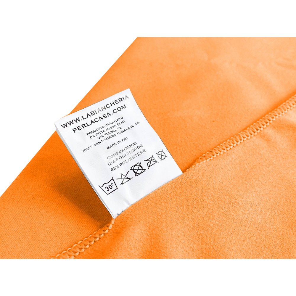 SET asciugamani MICROFIBRA ARANCIO 1+1 Viso e Ospite