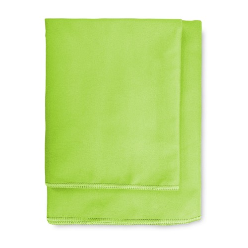 SET asciugamani MICROFIBRA  VERDE ACIDO 1+1 Viso e Ospite