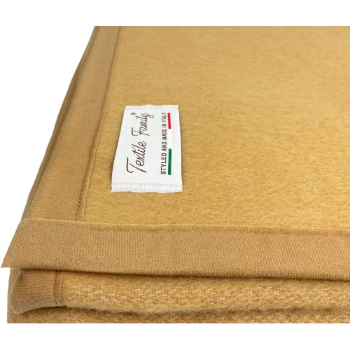 DECKE Leichter Sommer FRÜHLING Mittelschweres Modacryl MADE in ITALY Haselnuss