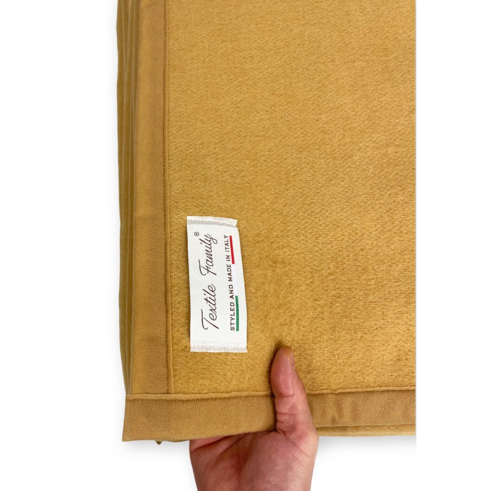 COUVERTURE D’ÉTÉ LÉGÈRE PRINTEMPS Poids moyen Modacrylique MADE IN ITALY Noisette