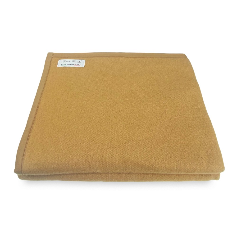 COUVERTURE D’ÉTÉ LÉGÈRE PRINTEMPS Poids moyen Modacrylique MADE IN ITALY Noisette