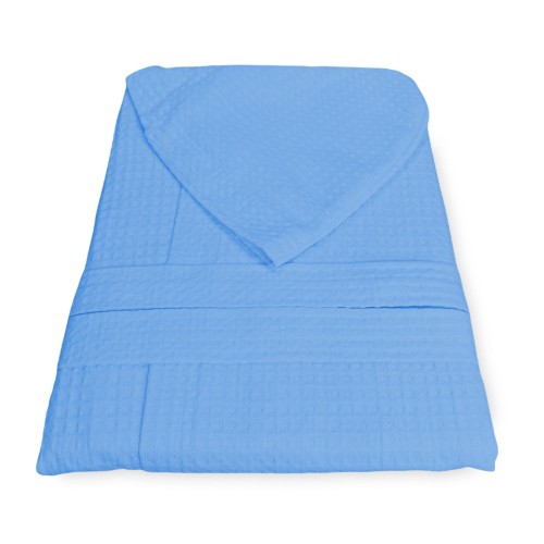 ACCAPPATOIO Nido Ape BEE© in Puro cotone con Cappuccio da Adulto AZZURRO