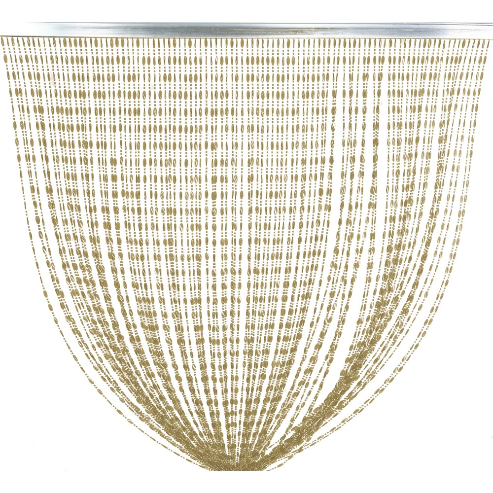 TENDA PABLO © a PERLINE anti insetti BEIGE in PVC antirumore con asta in METALLO