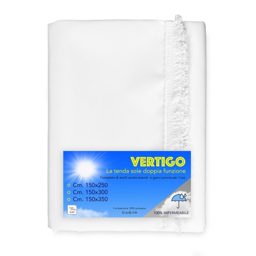 VERTIGO OUTDOOR AWNING GARDEN BALCONY WHITE UNITED WATERPROOF AND WATER REPELLENT