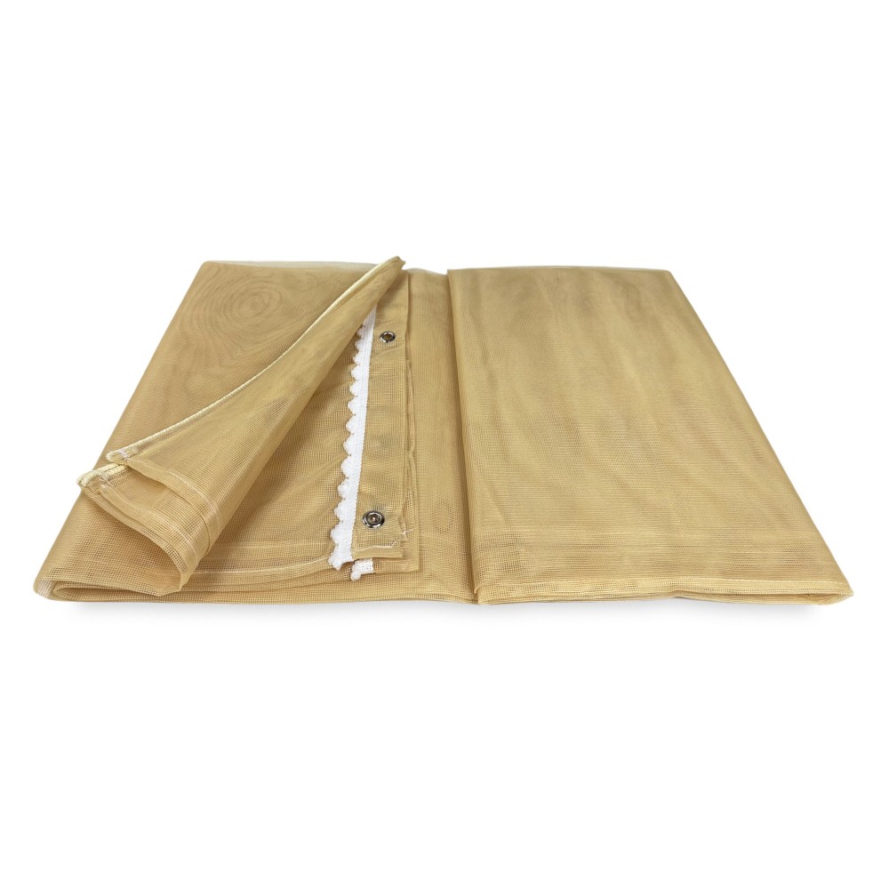 Extra Quality Plain Beige Marquisette Mosquisette Net Curtain
