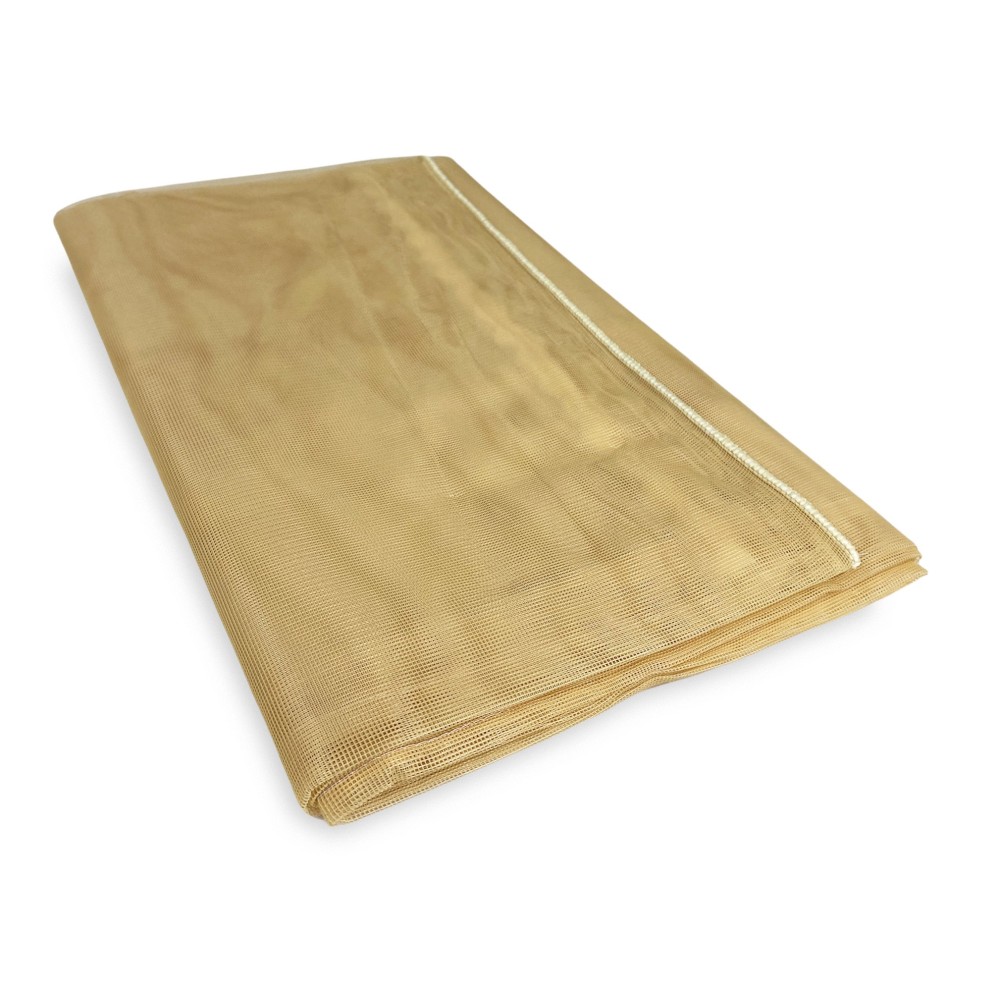 Extra Quality Plain Beige Marquisette Mosquisette Net Curtain