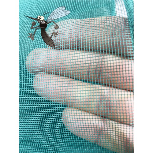 Cortina de mosquitera marquesina verde lisa de calidad extra