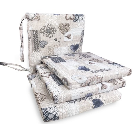 FUNDA DE SILLA BLANDA Tirolesa LONETA FABRIC SHABBY Cojín de silla beige con funda desenfundable
