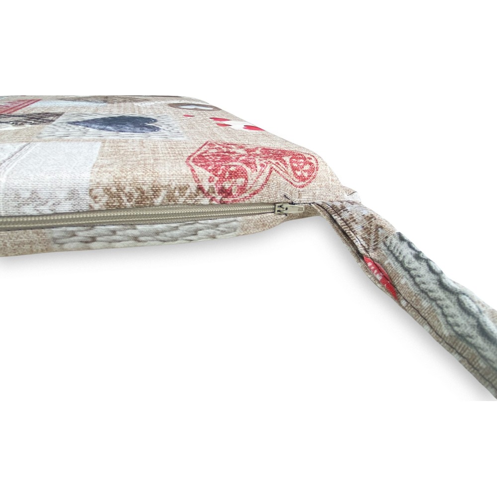 WEICHER STUHLBEZUG Tiroler LONETA STOFF SHABBY Red STUHLKISSEN MIT ABNEHMBAREM BEZUG