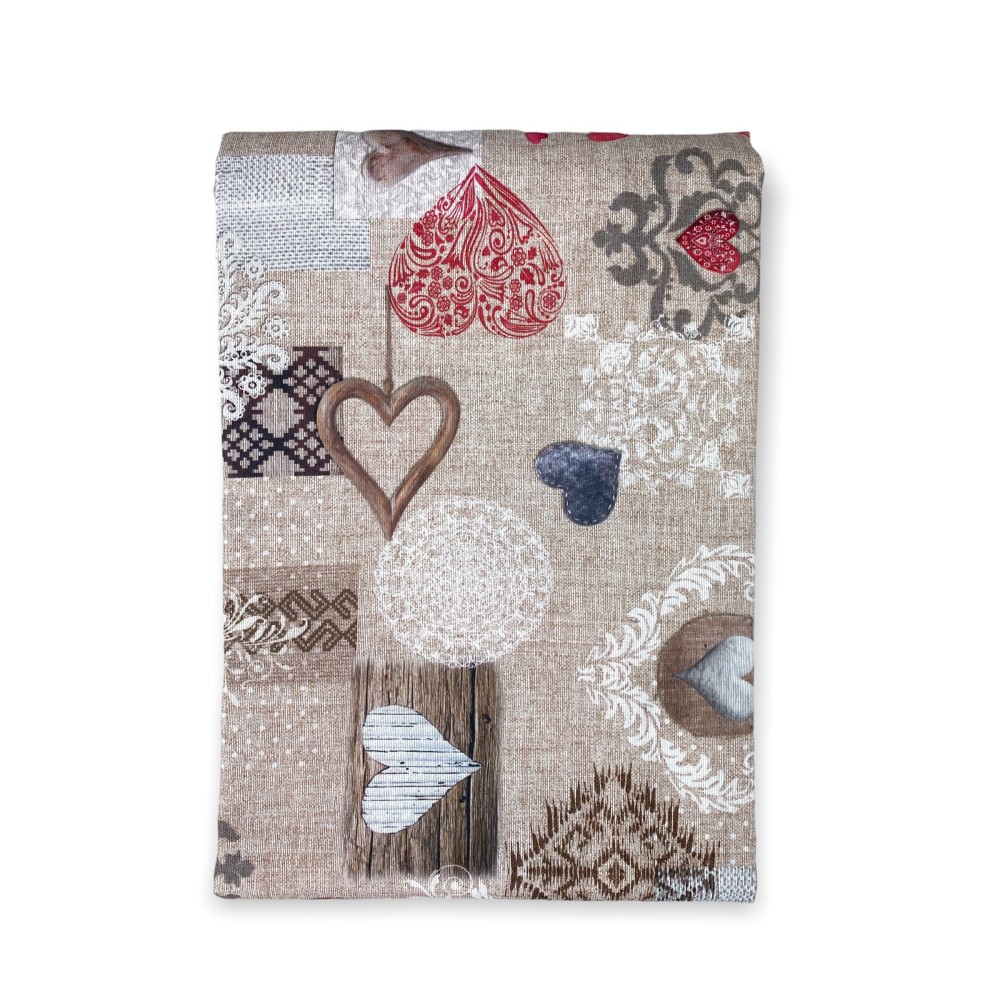 TIENDA SHABBY rojo cm.150X280 Tirolina hecha MADE in ITALY
