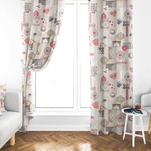 TIENDA SHABBY rojo cm.150X280 Tirolina hecha MADE in ITALY