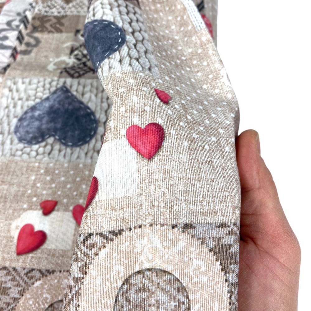 TELO ARREDO copritutto GRAN FOULARD COPRILETTO copridivano Tirolese SHABBY ROSSO