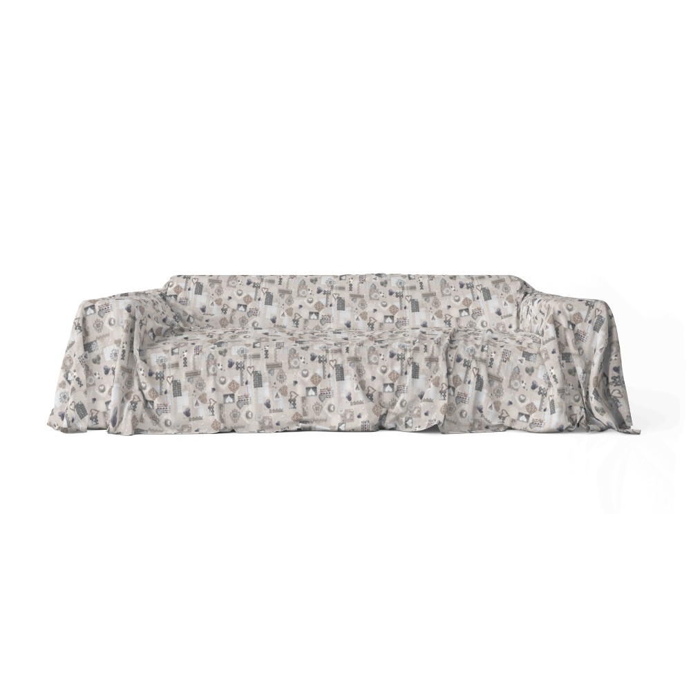 FUNDA DE DECORACIÓN Funda GRAN SCARF COLCHA funda de sofá Tirolesa SHABBY BEIGE