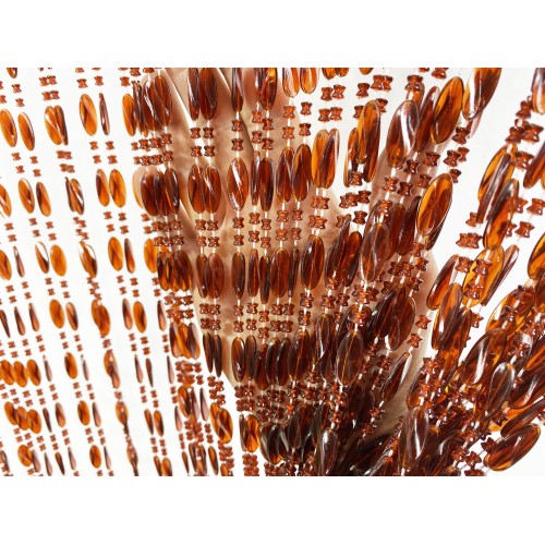 PABLO © TENT avec perles anti-insectes BROWN en pvc anti-bruit avec tige METAL