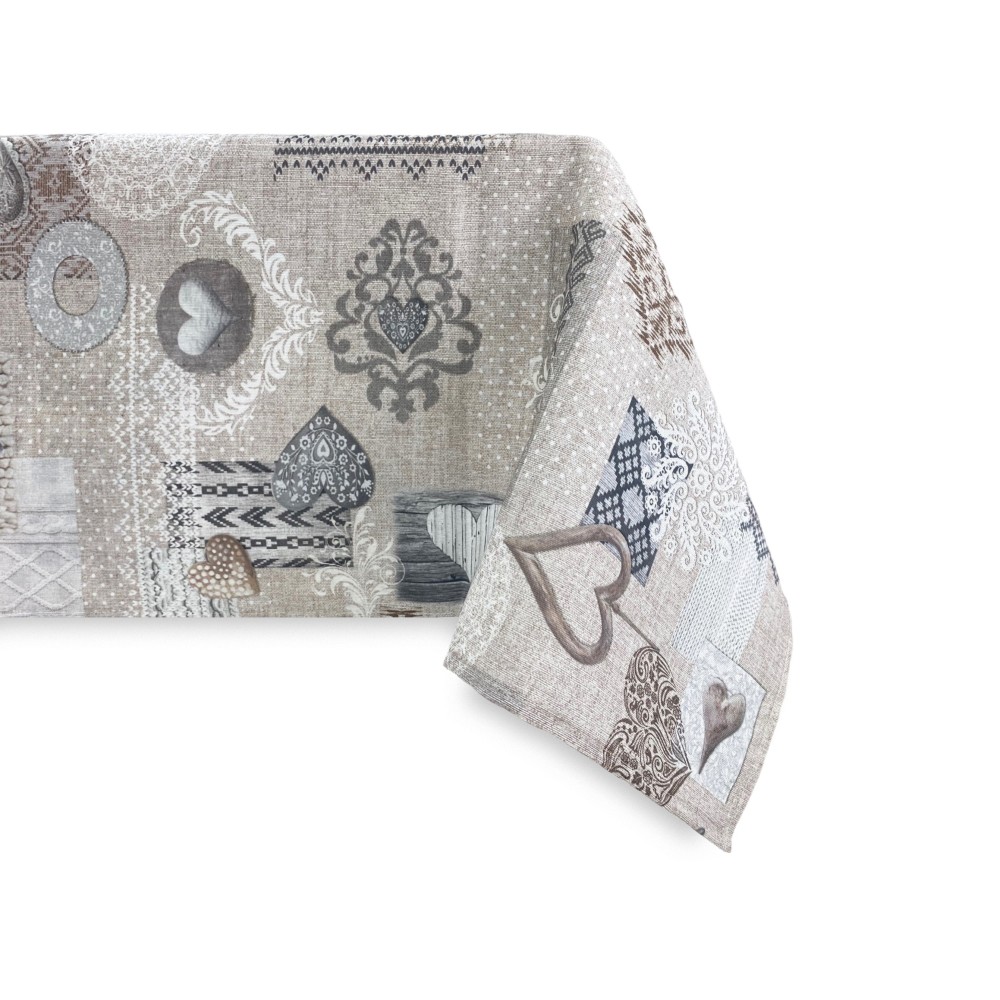 SCHMUTZABWEISENDE TISCHDECKE HARZ TORINO Tiroler SHABBY Beige