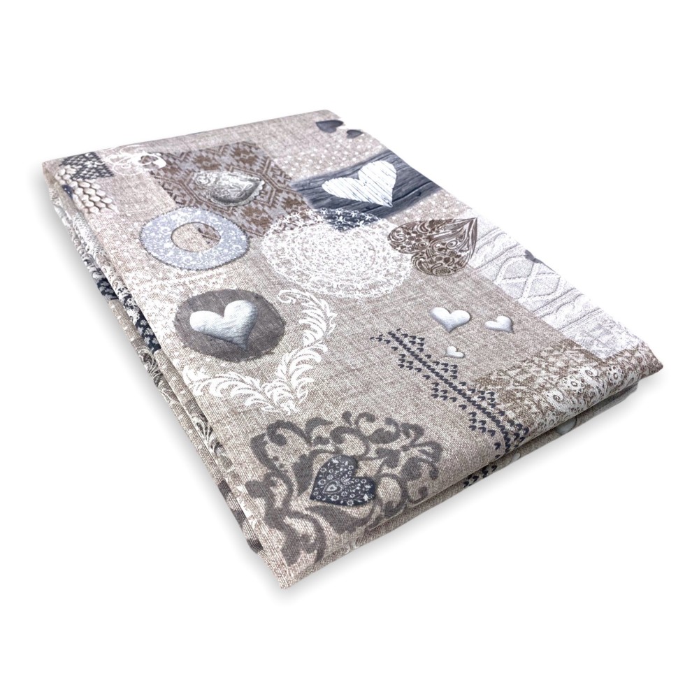 MANTEL ANTIMANCHAS TORINO RESINADO TIROLESA SHABBY BEIGE