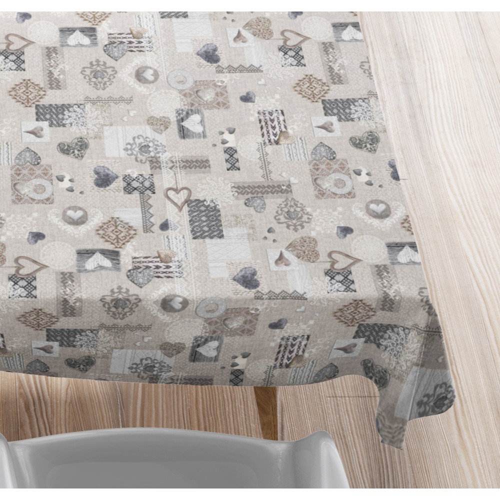 TOVAGLIA antimacchia RESINATA TORINO Tirolese SHABBY Beige