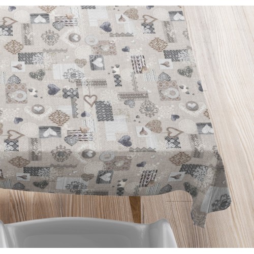 TOVAGLIA antimacchia RESINATA TORINO Tirolese SHABBY Beige