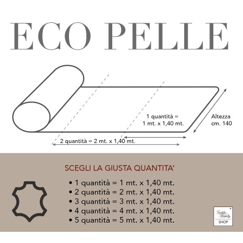 FABRIC by the meter in FLORENCE IMITATION LEATHER imitation ECO leather leather height cm. 140 Skai