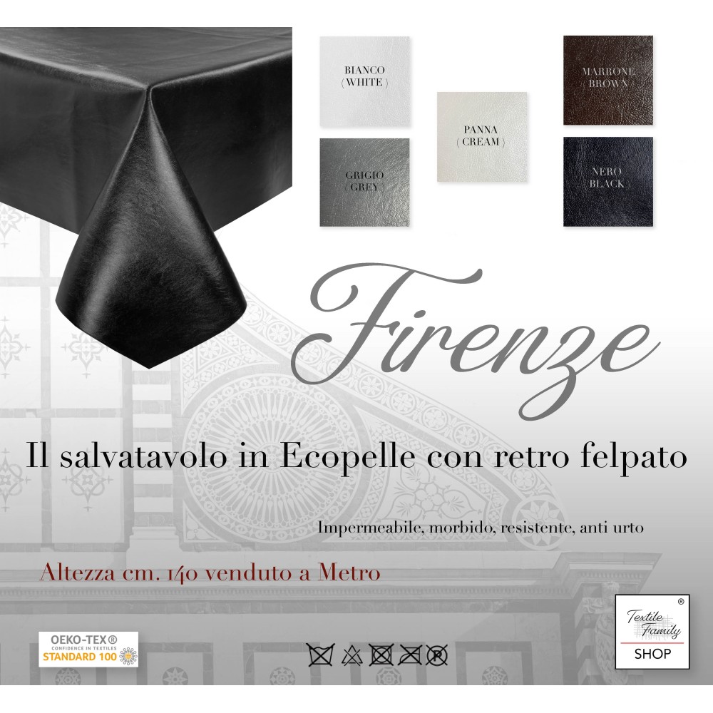 FIRENZE TABLE SAVER in FAUX LEATHER imitation ECO leather leather height cm. 140 Skai Per Meter