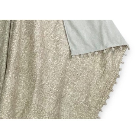 Kikoy terry and plain beige cotton beach towel 2