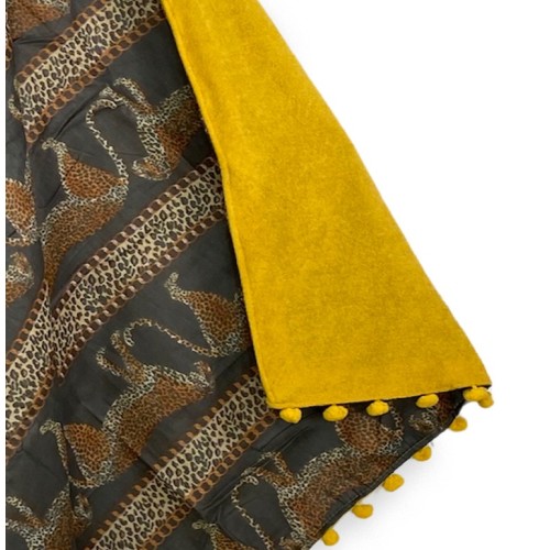DOUBLE SERVIETTE DE PLAGE KIKOY Léopard d’Afrique en COTON et ÉPONGE avec KEEP BACKPACK