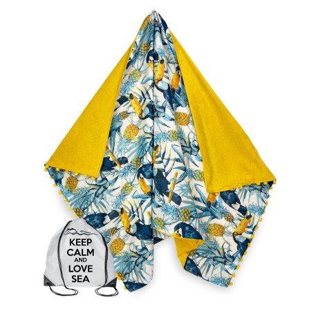 Kikoy beach towel with toucan