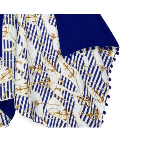 Double beach towel KIKOY Ancora Oro in COTTON and TERRY TOWEL with KEEP BACKPACK