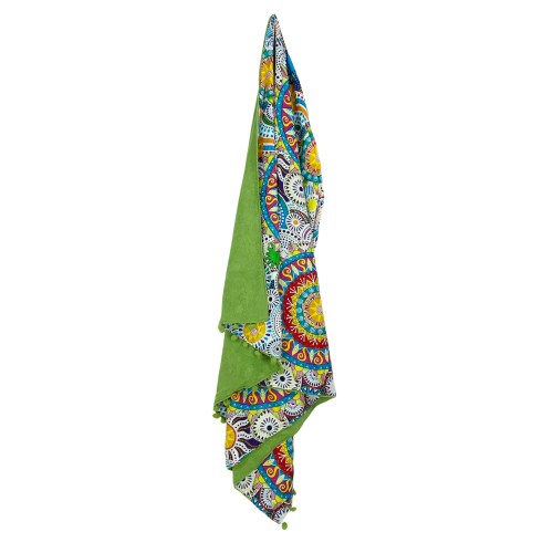 DOUBLE SERVIETTE DE PLAGE KIKOY Couleurs en COTON et ÉPONGE avec KEEP BACKPACK