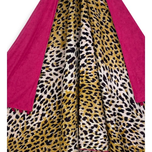 TELO mare doppio KIKOY Leopardato in COTONE e in SPUGNA con ZAINO KEEP