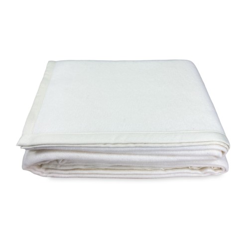 LIGHT SPRING SUMMER BLANKET IN MERINO WOOL FINE SUMMER double 2 SQUARES Natural
