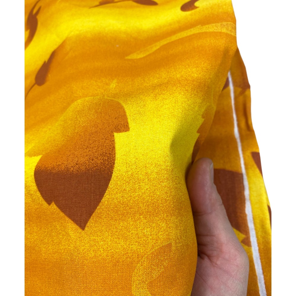 TELO ARREDO copritutto GRAN FOULARD copriletto COPRIDIVANO tessuto FOGLIA GIALLA