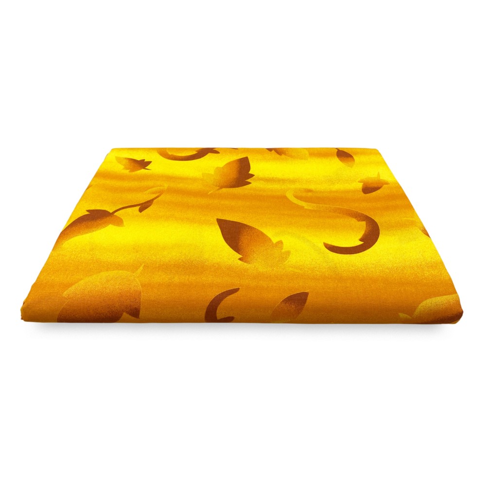 TELO ARREDO copritutto GRAN FOULARD copriletto COPRIDIVANO tessuto FOGLIA GIALLA