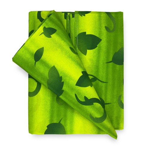 TELO ARREDO copritutto GRAN FOULARD copriletto COPRIDIVANO tessuto FOGLIA VERDE