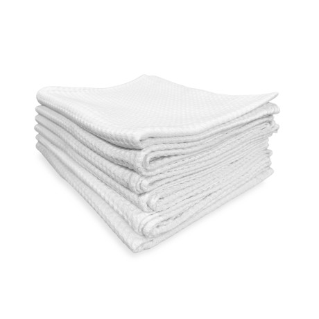 Lot de 6 serviettes de 40 x 60 cm en pur coton, en nid d’abeille.