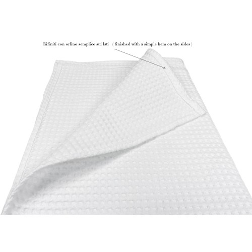 Lot de 6 serviettes de 40 x 60 cm en pur coton, en nid d’abeille.