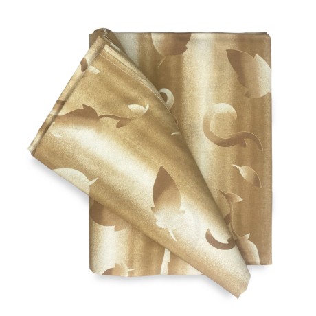 Beige Blattbedruckter Stoff 2