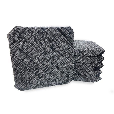 CHAIR COVER WITH WINGS solid color IN FABRIC Jacquard MODERN Black