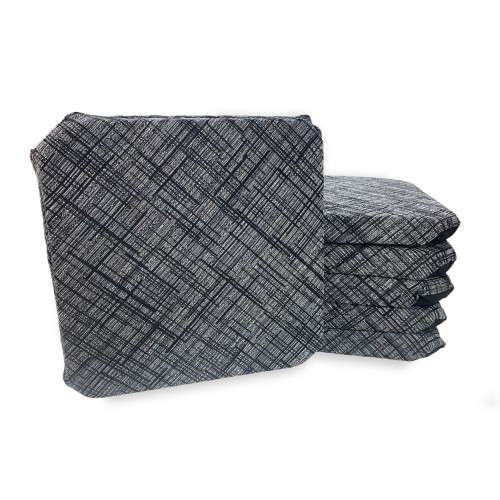 HOUSSE DE SIÈGE avec AILES couleur unie EN Tissu Jacquard NOIR MODERNE